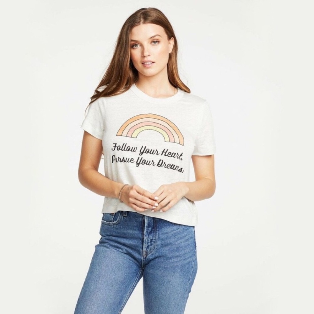 Chaser "Follow Your Heart" Linen Short Sleeve Tee